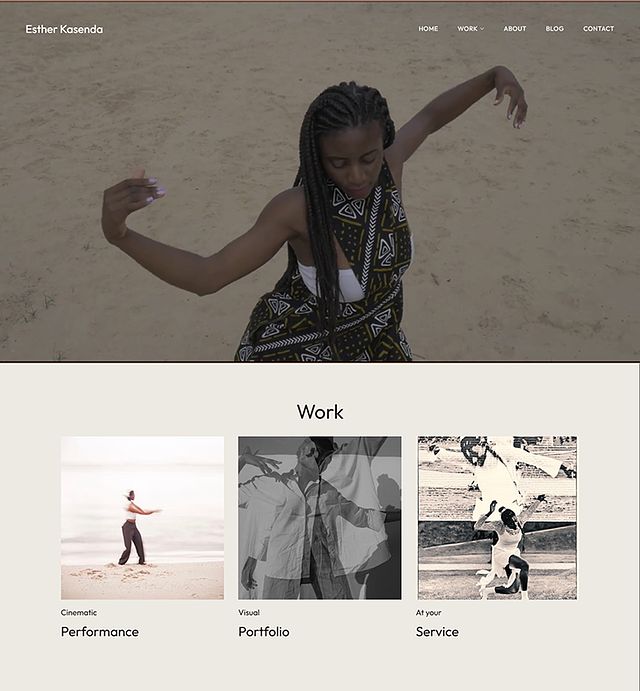 Esther Kasenda art portfolio built on the Scale template