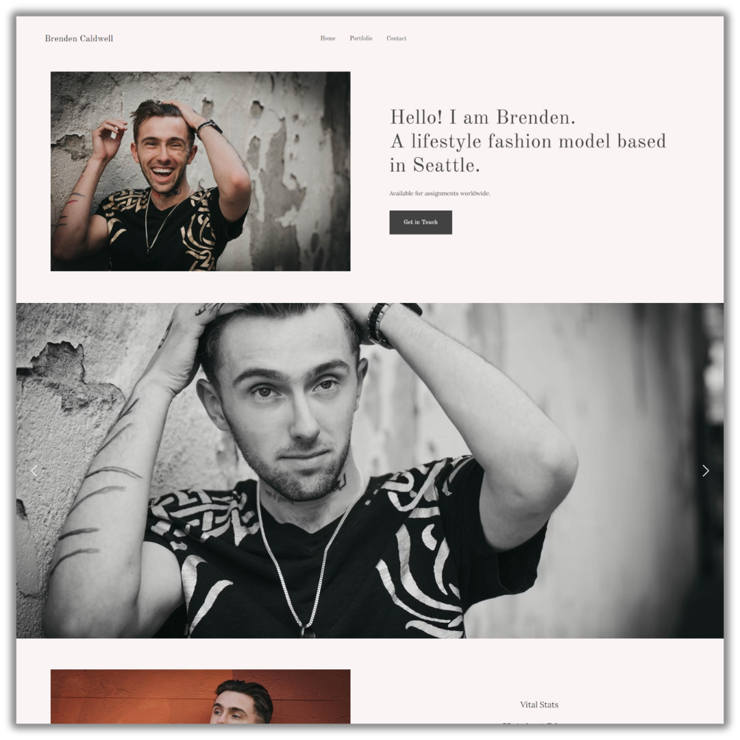 Brenden Caldwell - Portfólio de Templates Masculinos