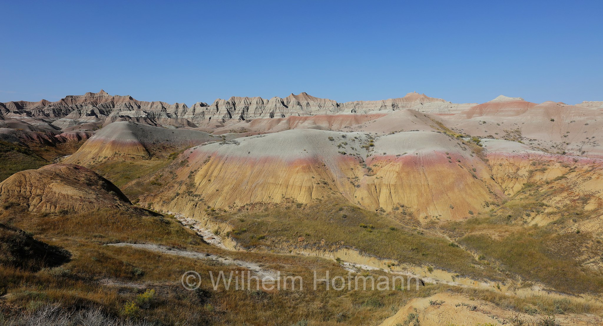 Yellow Mounds Overlook, Badlands National Park, Badlands-Nationalpark, parco nazionale delle Badlands, South Dakota, Dakota del Sud, USA