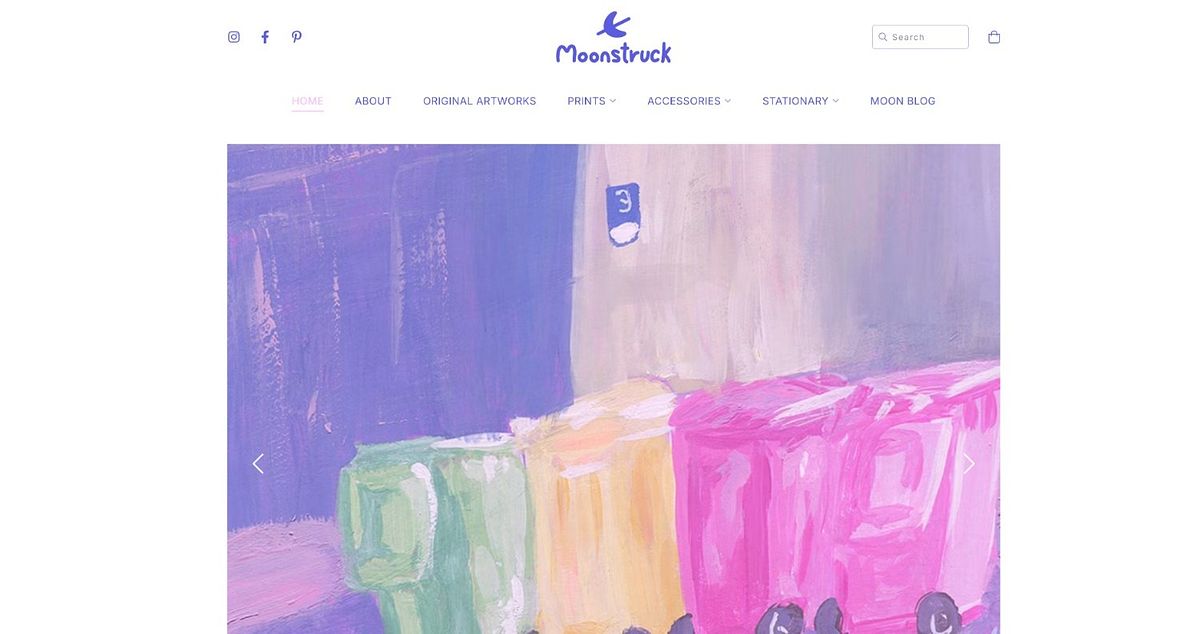 Moonstruck illustration studio and print shop portfolio