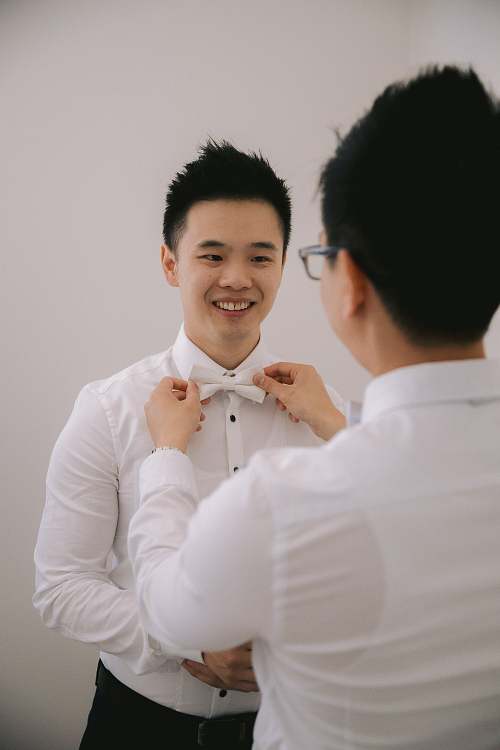 Groom Getting Ready