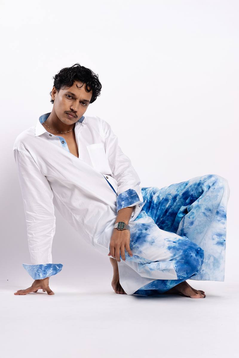 Cotton Twill Trouser - Summer Sky
