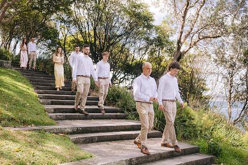 Wedding ceremony at Bradleys Head Amphitheatre