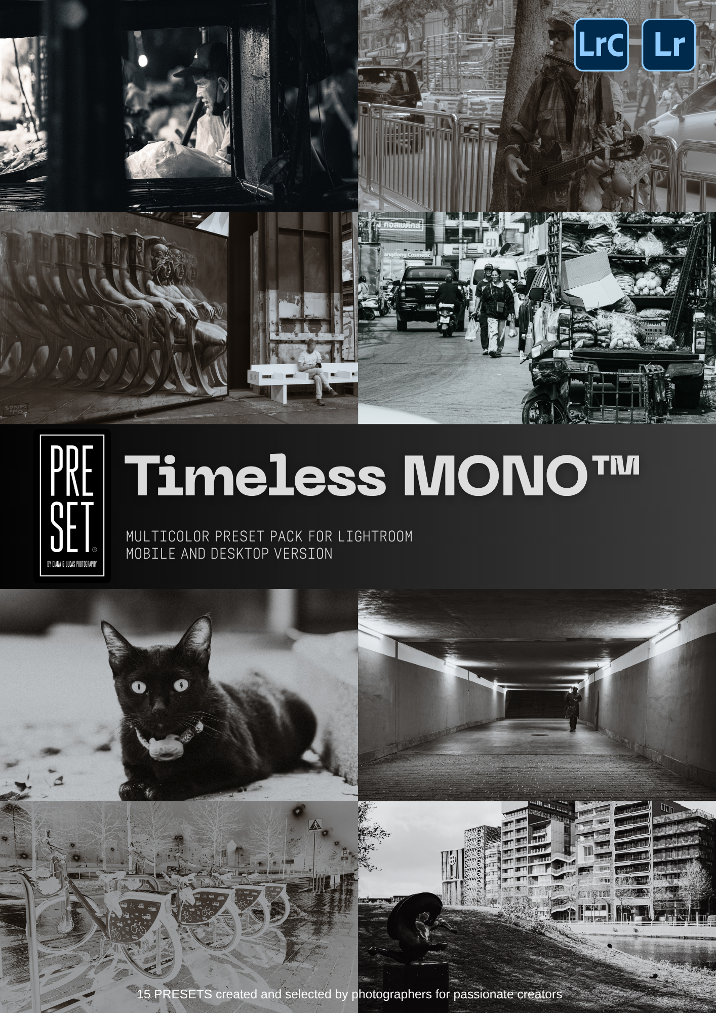 TIMELESS MONO - LIGHTROOM PRESET PACK