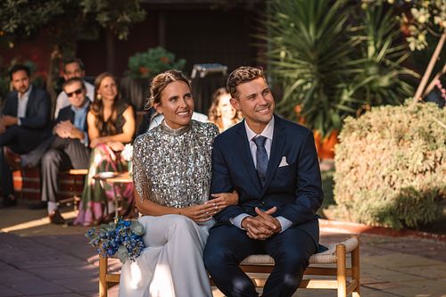 Novios en la ceremonia - Fotografía de boda Santiago