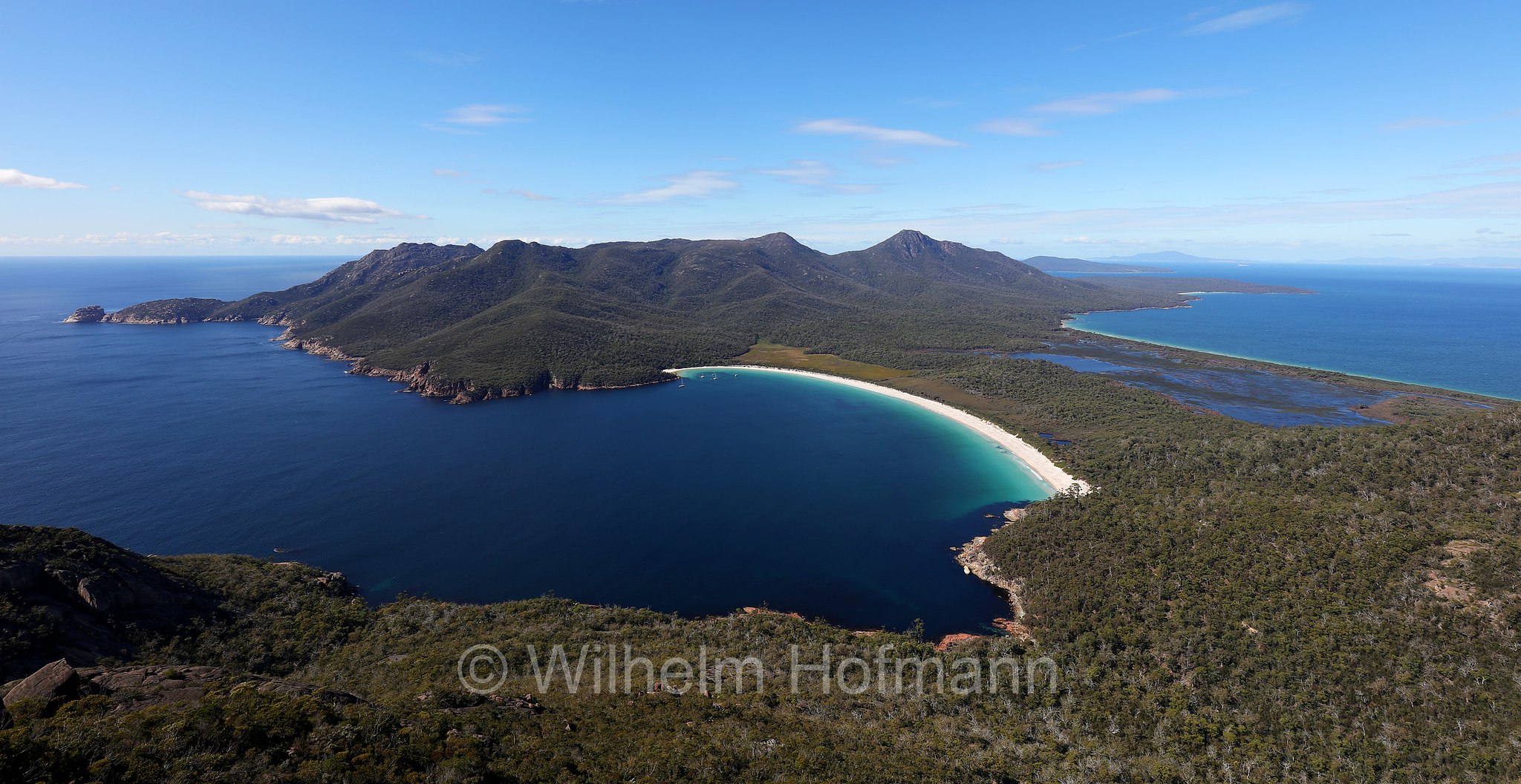 Wineglass Bay, Mount Amos Lookout, Freycinet National Park, Freycinet-Nationalpark, parco nazionale Freycinet, Tasmania, Tasmanien, Australia, Austalien