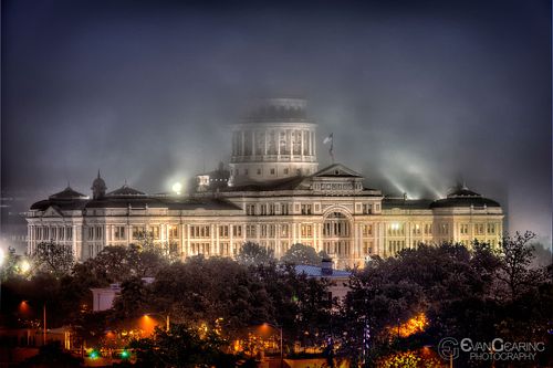 Misty Texas Capitol