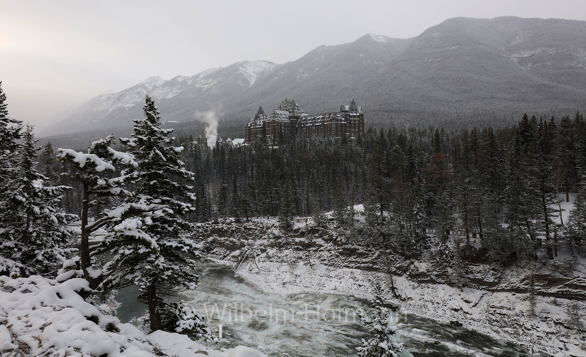Fairmont Banff Springs Hotel, Surprise Corner Viewpoint, Banff National Park, Banff-Nationalpark, Parco nazionale Banff, Alberta, Canada, Kanada