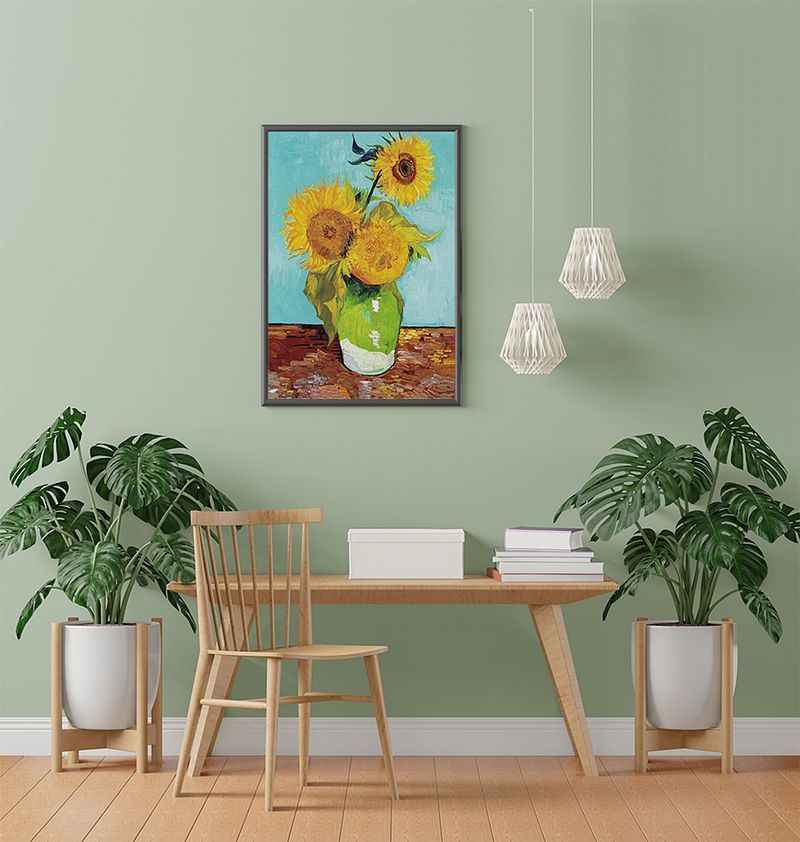 Three Sunflowers in a Vase – A Masterpiece by Van Gogh