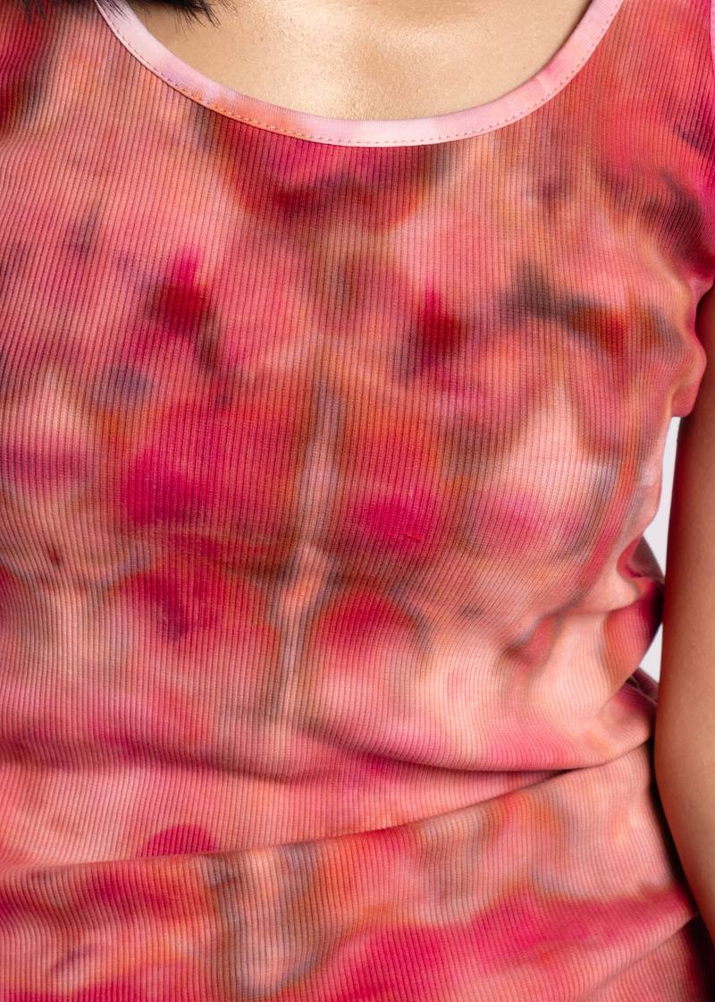 Ribbed Dress  -  Rosé Hour (Red)