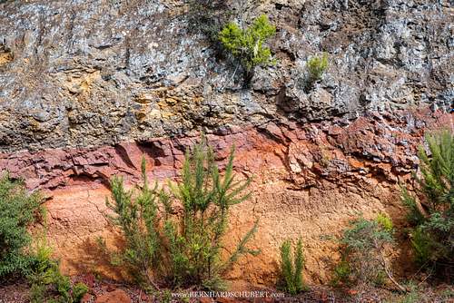 Colored rock layers