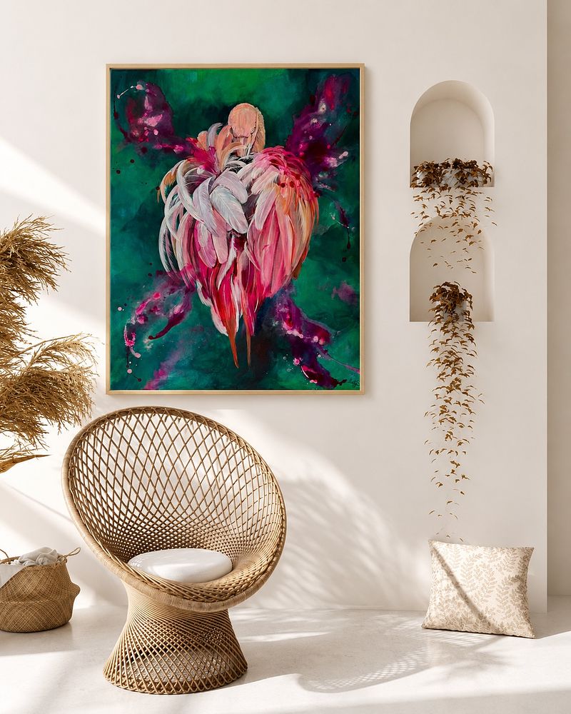 Flamingo Love - This painting is in France