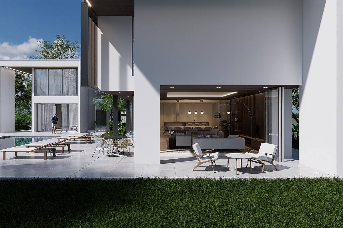 render exterior casa lujo arquitectura contemporanea Puerto Rico