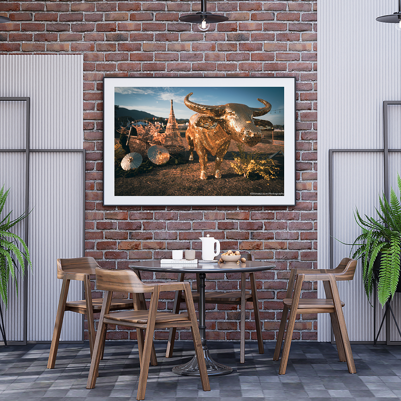 COLLECTION - GIANTS OF THE LAND HORIZONTAL - "Golden Bull" - LIMITED EDITION 10 of 10