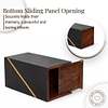 Black Modern Wooden Memorial Urn | Golden Resin Inlay