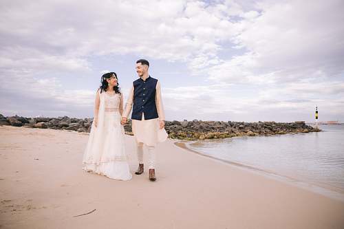 Wedding Photo at Cook Park Rock Jetty, Brighton Le Sands