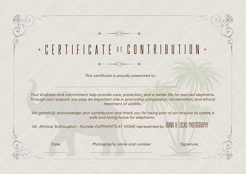 Certificate of Contribution