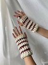 ⋆Dainty striped gloves - Crochet PDF pattern⋆