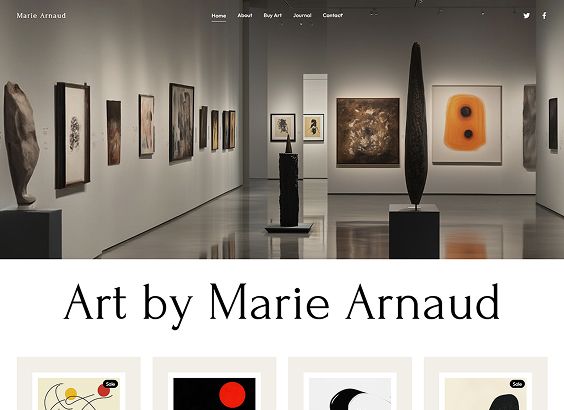 Site web portfolio d'artiste