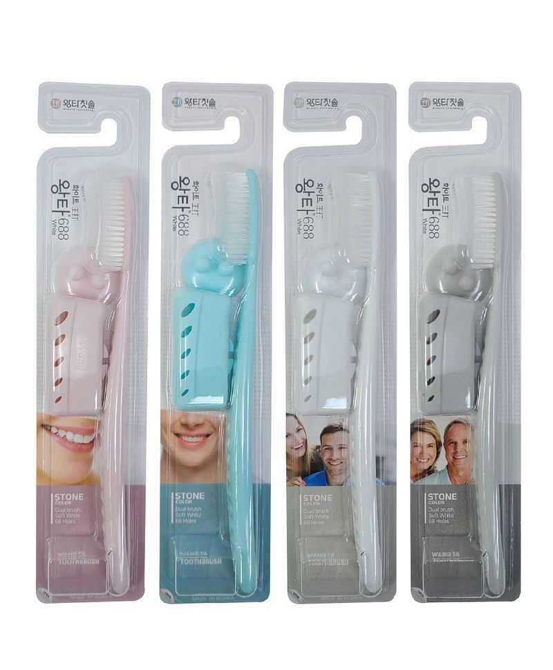 WANGTA Silver Double Size Toothbrush - 1 pcs