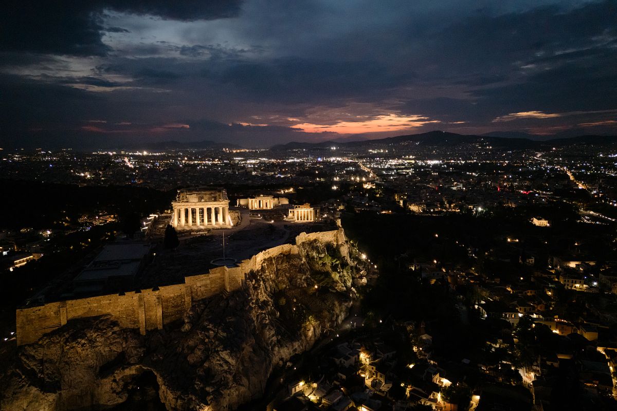 lgbtq wedding in Athens Acropolis Greece &ndash; urban editorial wedding photography New York style Kennedy Bessette aesthetic