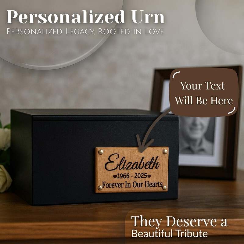 Black Beech Customized Wooden Urn
