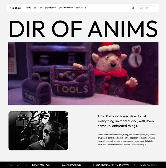 Rob Shaw photography portfolio built on the Draft template