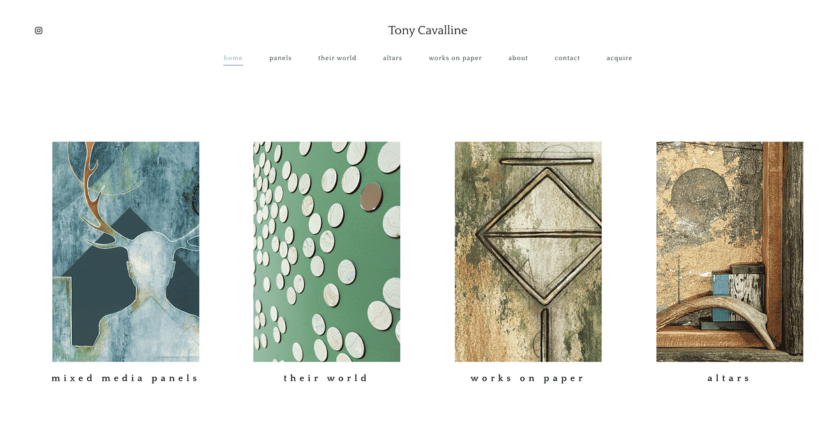 Tony Cavalline mixed-media conceptual artist website