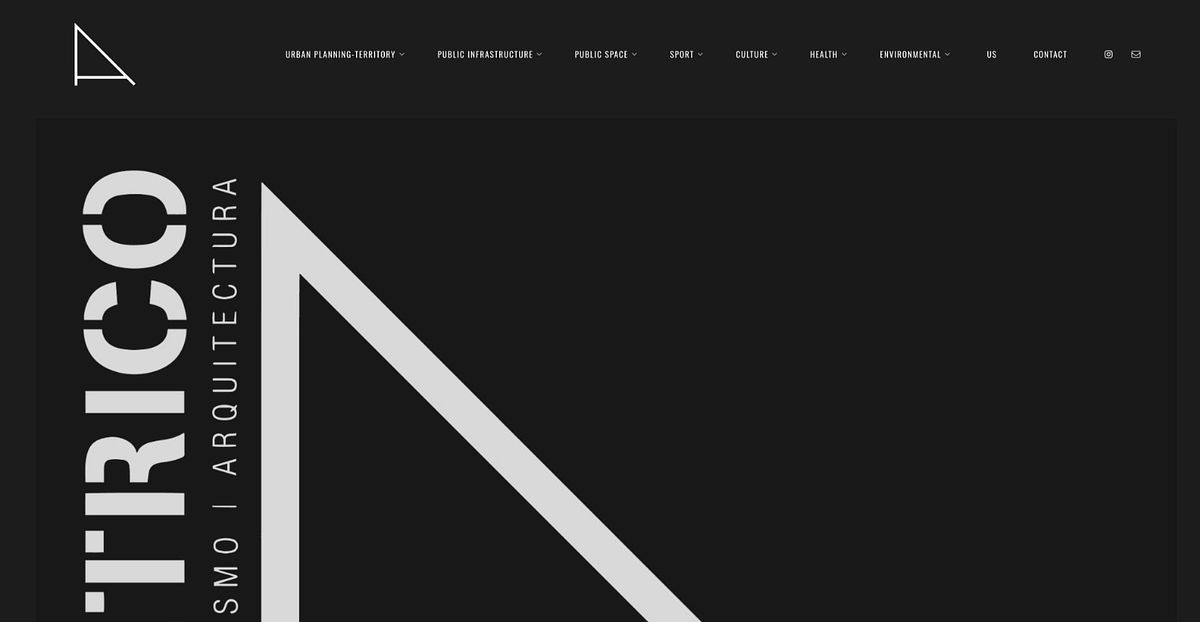 Asimetrico architecture studio portfolio website homepage