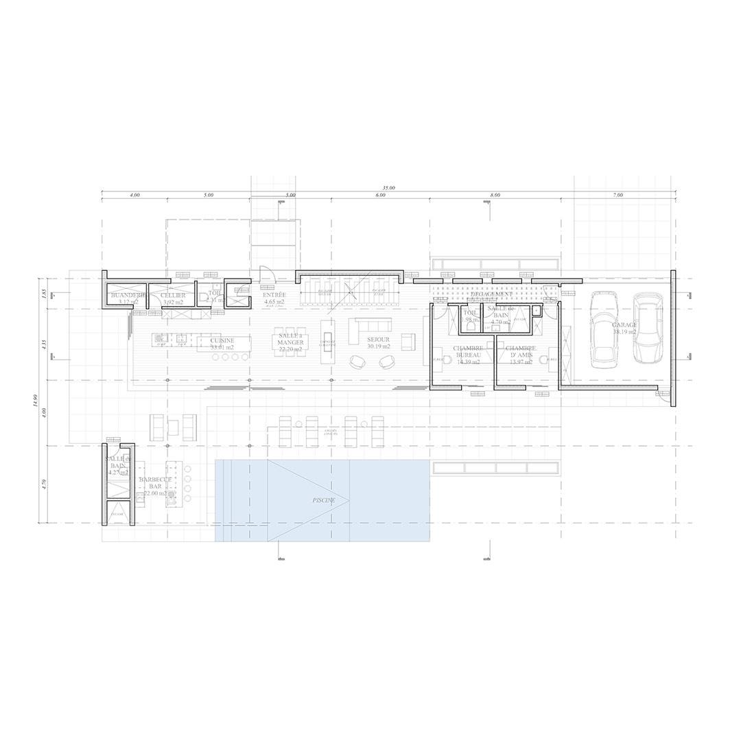 planta arquitectura casa lujo lago suiza vivienda contemporanea