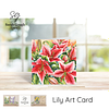 Stargazer Lilies | Floral Art Card | Watercolour Original Illustration | Kraft Envelope