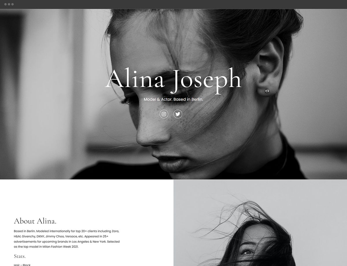 Personal portfolio website template