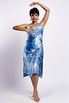 Linen Satin Slip Dress - Summer Sky