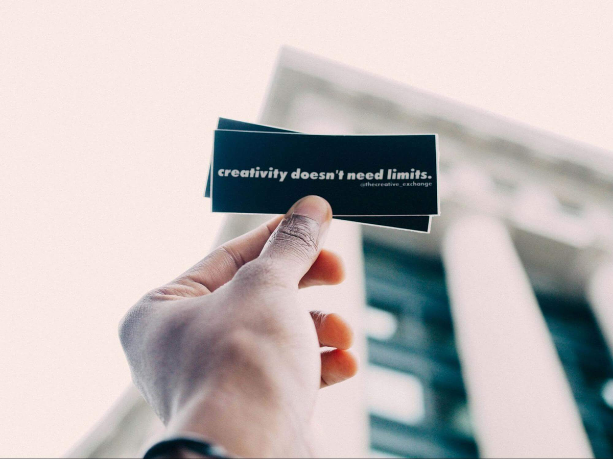 Image that highlights an artistic quote