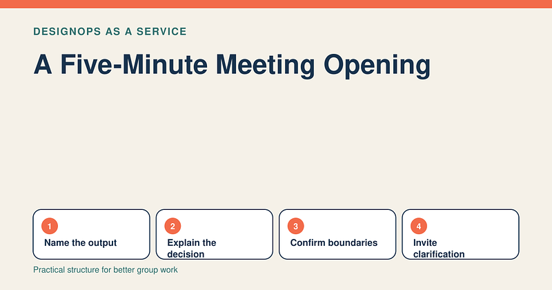 How to Start a Meeting With a Clear Outcome