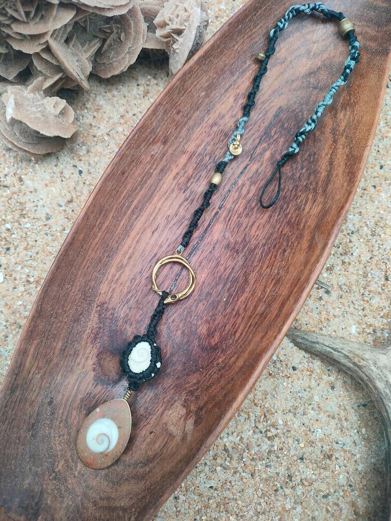 Macrame Shiva eye removable hairwrap