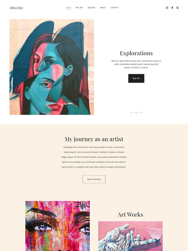 Atom &ndash; Online Art Store Template for Artists