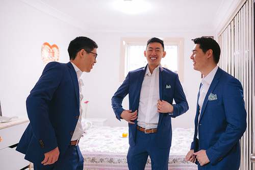 Groom Getting Ready