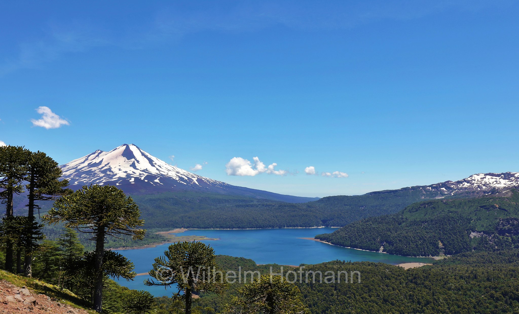 Volcán Llaima, Llaima Volcano, Llaima, Monte Llaima, Conguillío Lake, Laguna Conguillío, Sierra Nevada, Conguillío National Park, Nationalpark Conguillío, Parco nazionale di Conguillío, Araucanía Region, Región de La Araucanía, Regione dell'Araucanía, Chile, Cile