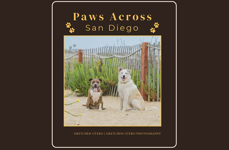 Paws Across San Diego - 8.5 x 11 Hardcover Coffee Table Book