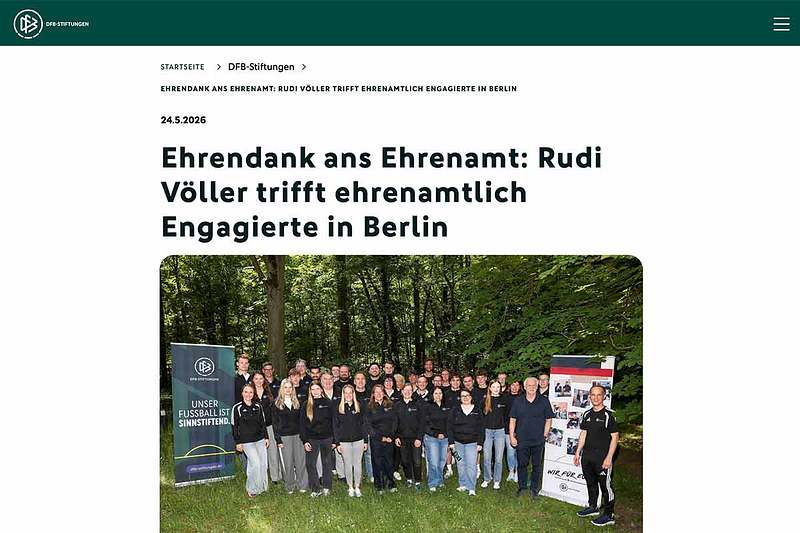DFB-Stiftungen würdigen Ehrenamt – Marcel Grabow in Berlin dabei