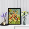Divine Strength: Lord Hanuman Carrying the Mountain-Raja Ravi Verma