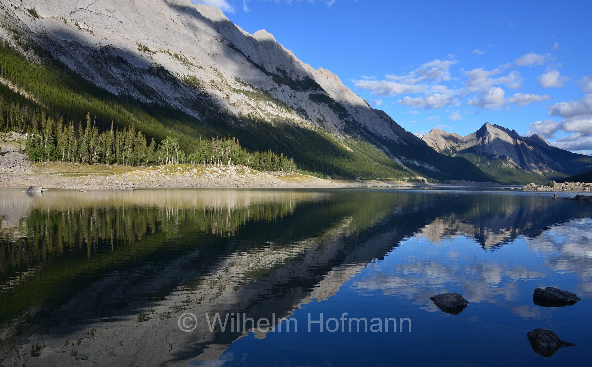 Medicine Lake, Jasper National Park, Jasper-Nationalpark, Parco nazionale Jasper, Alberta, Canada, Kanada