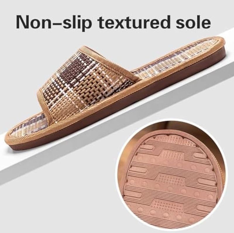 Light Straw Slippers