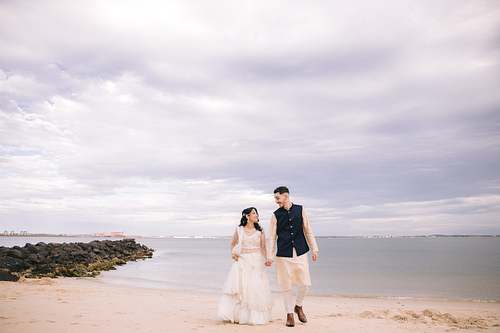 Wedding Photo at Cook Park Rock Jetty, Brighton Le Sands