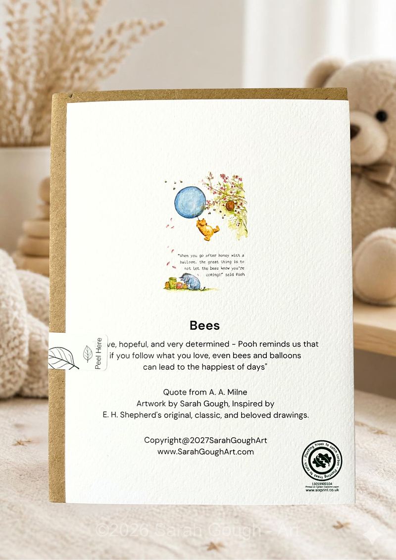 Where the Bees Are | Winnie-the-Pooh | Art Card | Children’s Corner Collection | Art Card | Sarah Go