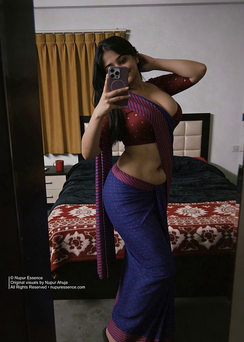 INDIGO AND MAROON SAREE