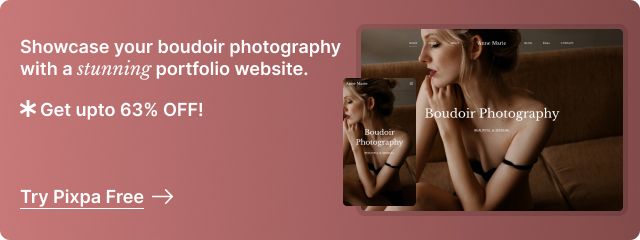 Pixpa portfolio website bouwer