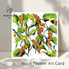 Black Pepper | Botanical Art Card | Watercolour Original Illustration | with Envelope