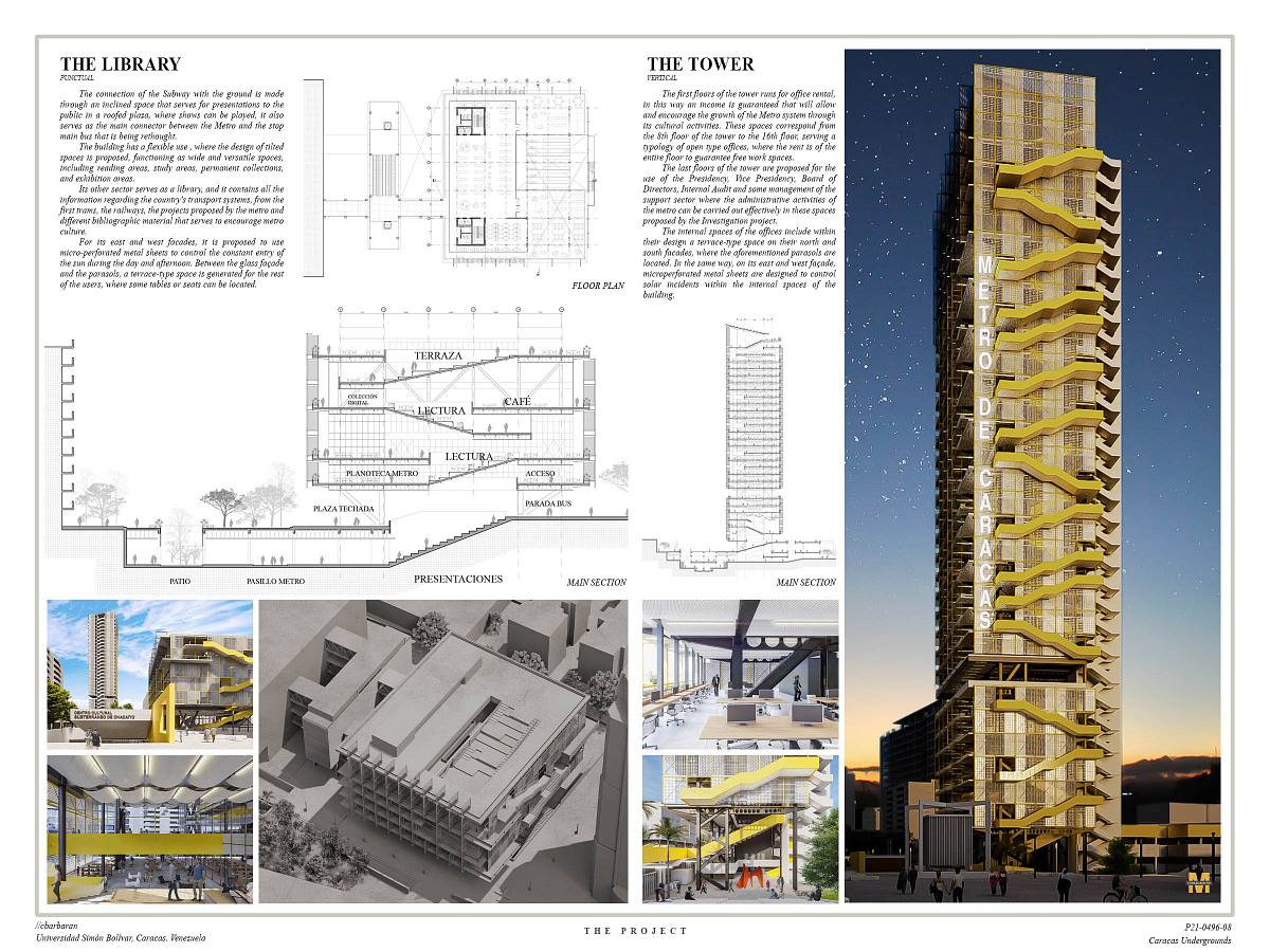 metro office tower public library caracas station redevelopment